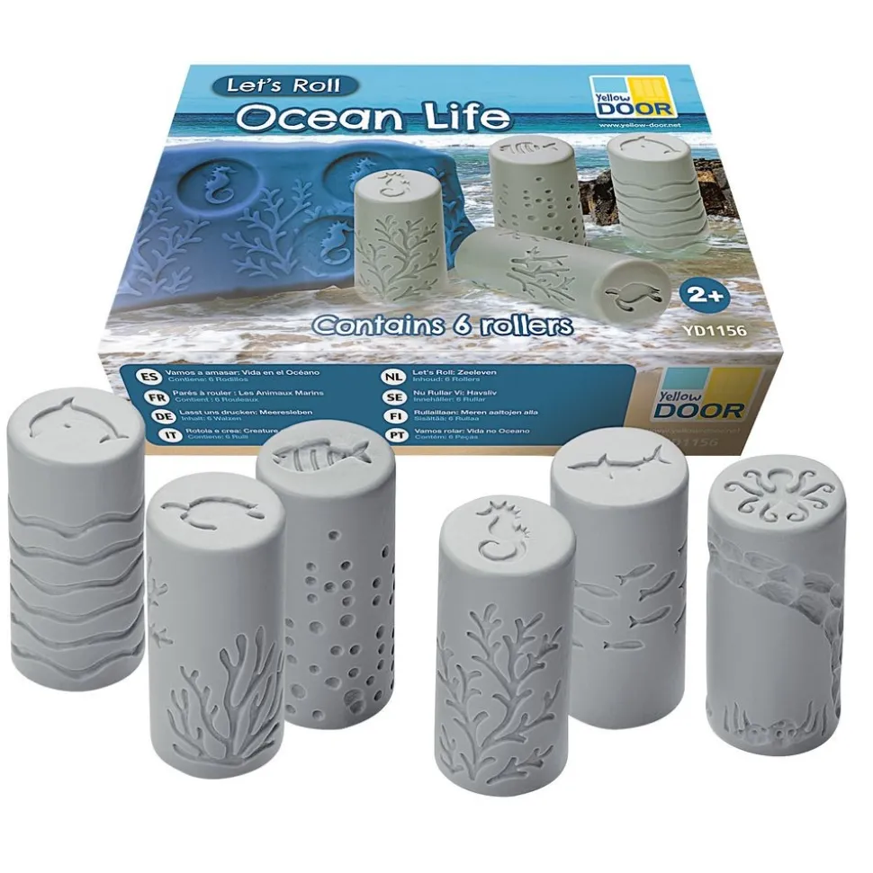 6 Stamper Rollers - Ocean Life - 12 Different Stampers