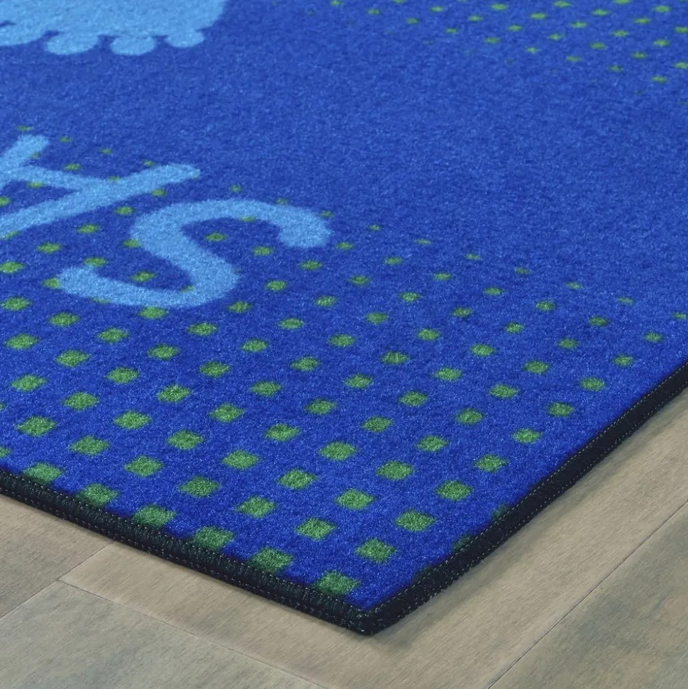 Stand & Wait to Sanitize Rug - 3' x 4'6", Blue