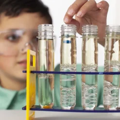 Steve Spangler Science® Large Plastic Test Tubes with Caps and Rack - 6 test tubes, 1 rack