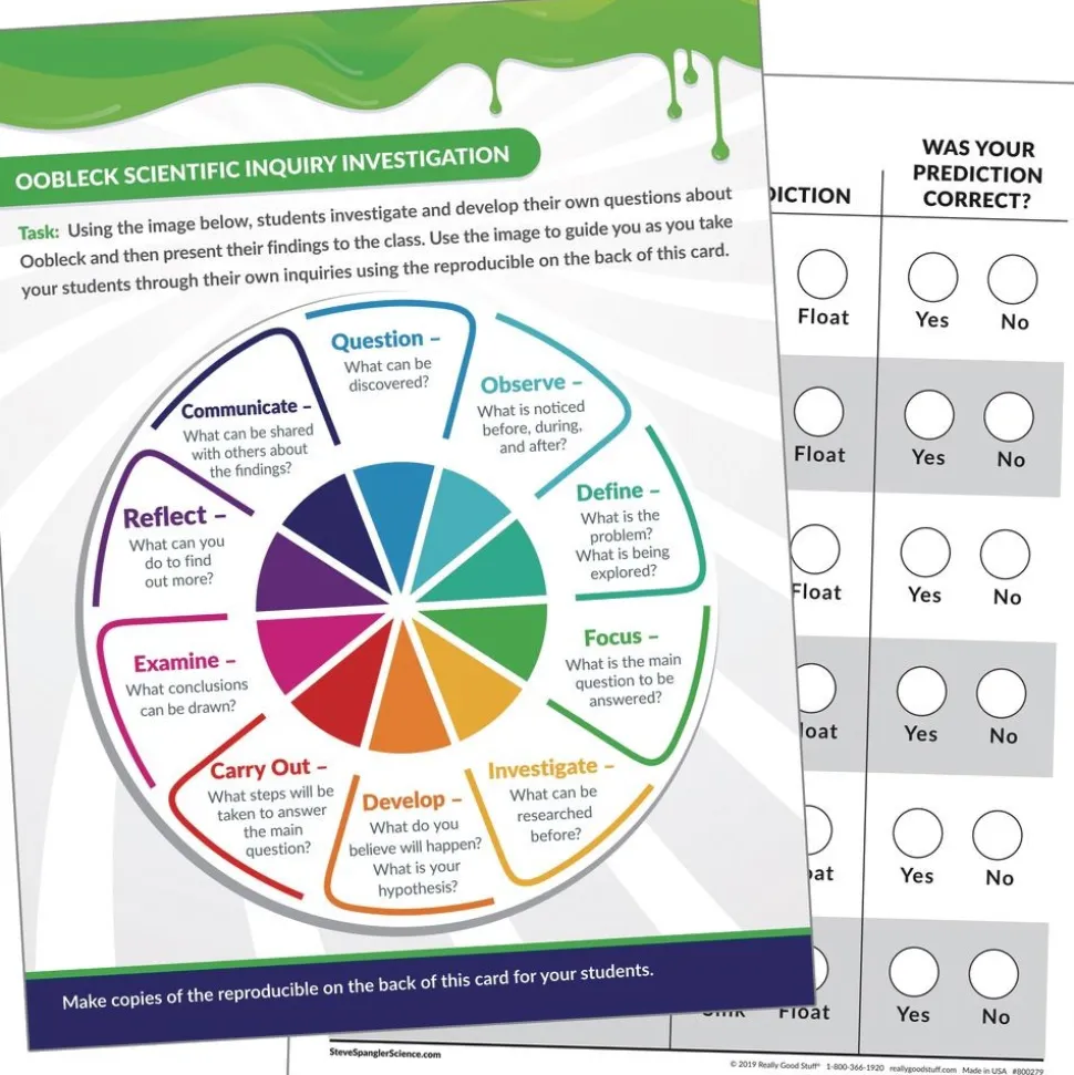 Steve Spangler Science® Oobleck In The Classroom Activity Cards - 9 activity cards