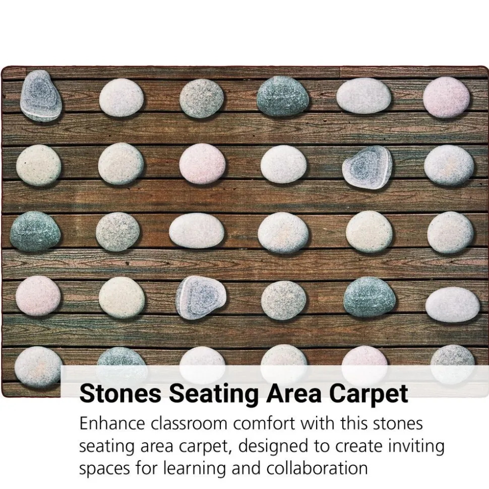 Stones Seating 6' x 9' Rectangle Pixel Perfect Carpet