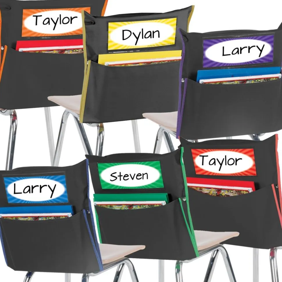 Store More® Black Grouping Chair Pockets - Set of 6