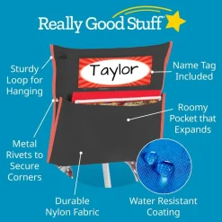 Store More® Black Grouping Chair Pockets - Set of 6