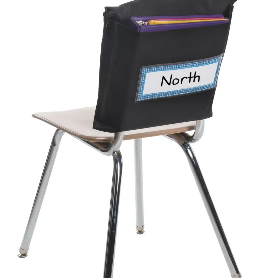 Store More® Deep-Pocket Chair Pockets -6 Pack - Black