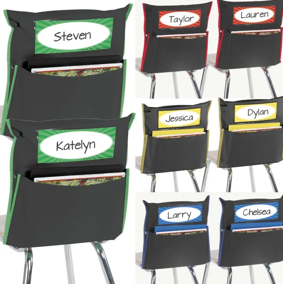 Store More® Grouping Chair Pockets - Black - 8 chair pockets