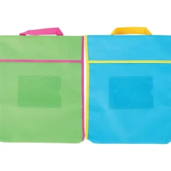 Store More® Large Book Pouches And Labels - Neon Colors - Set Of 12
