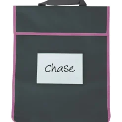 Store More® Large Book Pouches - Black With Neon Trim - Set Of 4