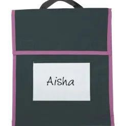 Store More® Medium Book Pouches - Black With Neon Trim - Set of 4