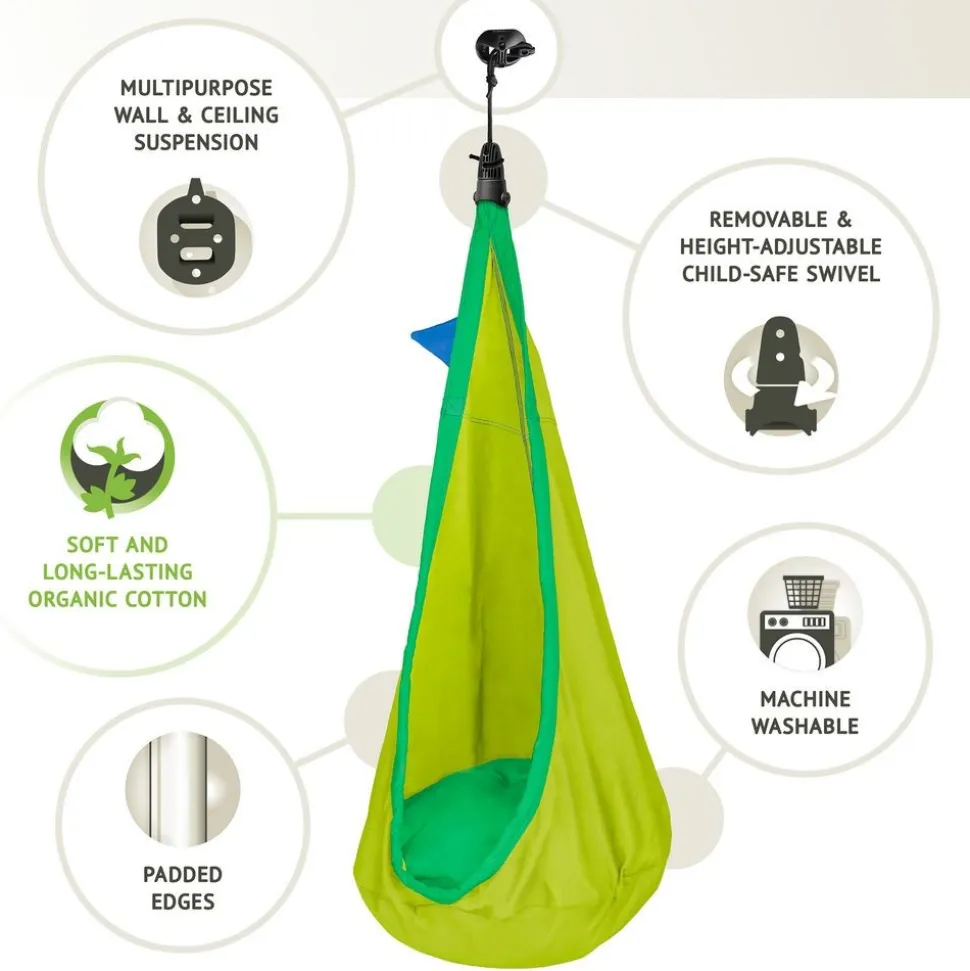 Student Swing Chair - 100% Organic Cotton including Suspension