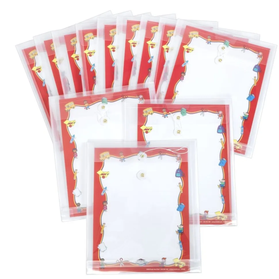 Student Take-Home Envelopes - 12 plastic envelopes.