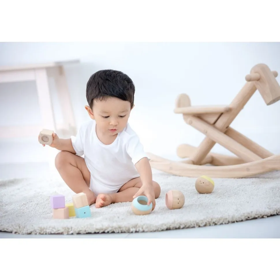 Sustainable Rubberwood Wooden Starter Toy Set