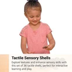 Tactile Shells for Sensory Exploration - 36 pcs