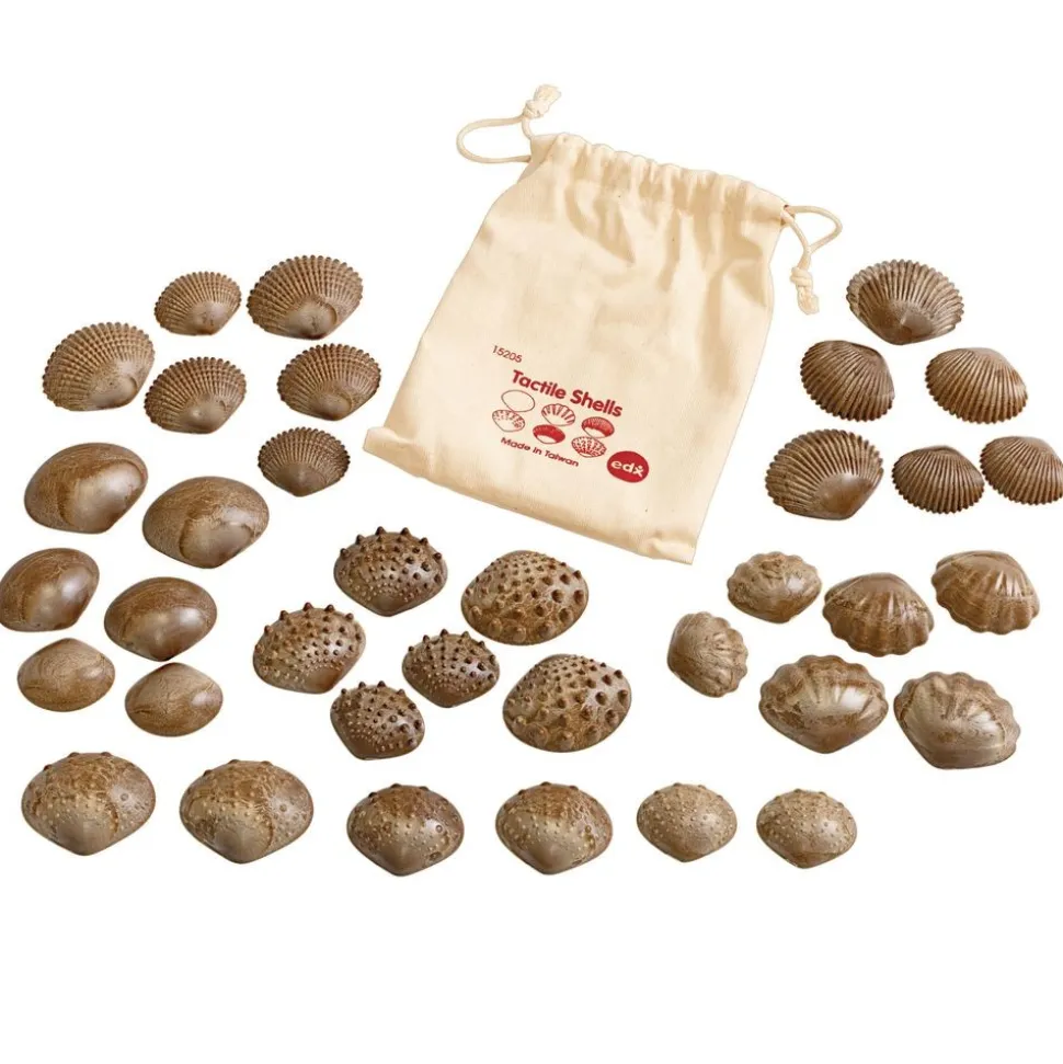 Tactile Shells for Sensory Exploration - 36 pcs