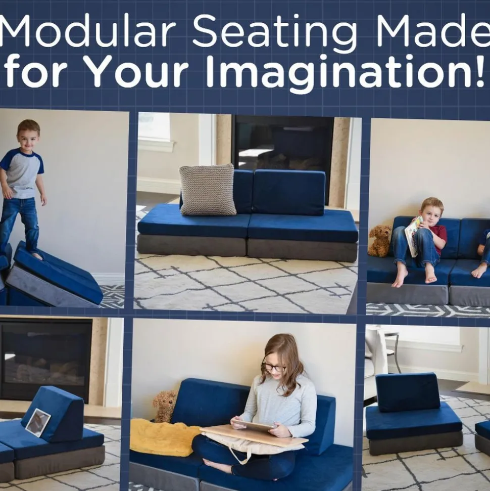 The Whatsit Modular Sofa - Gray/Navy