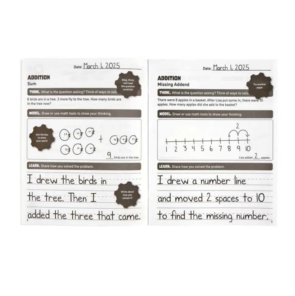 Think. Model. Learn.™ K-1 Math Journals - Set of 12