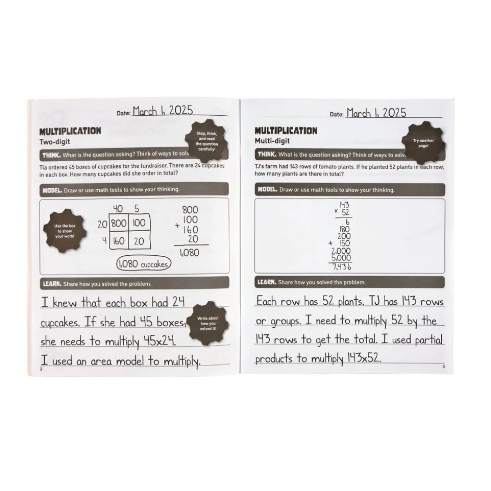 Think. Model. Learn.™ 4-5 Math Journals - Set of 12