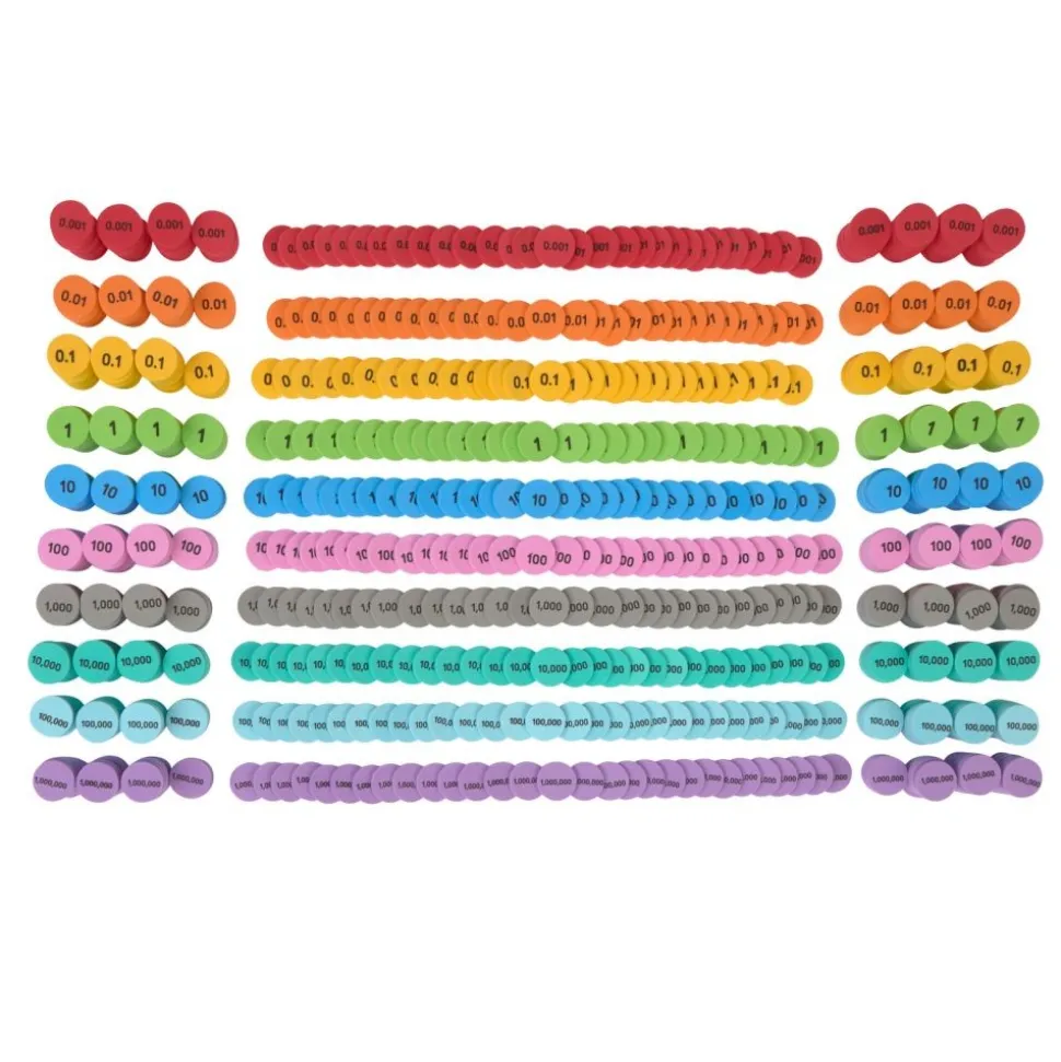 Think. Model. Learn.™ Place Value Discs - 10 Values,1000 Pieces