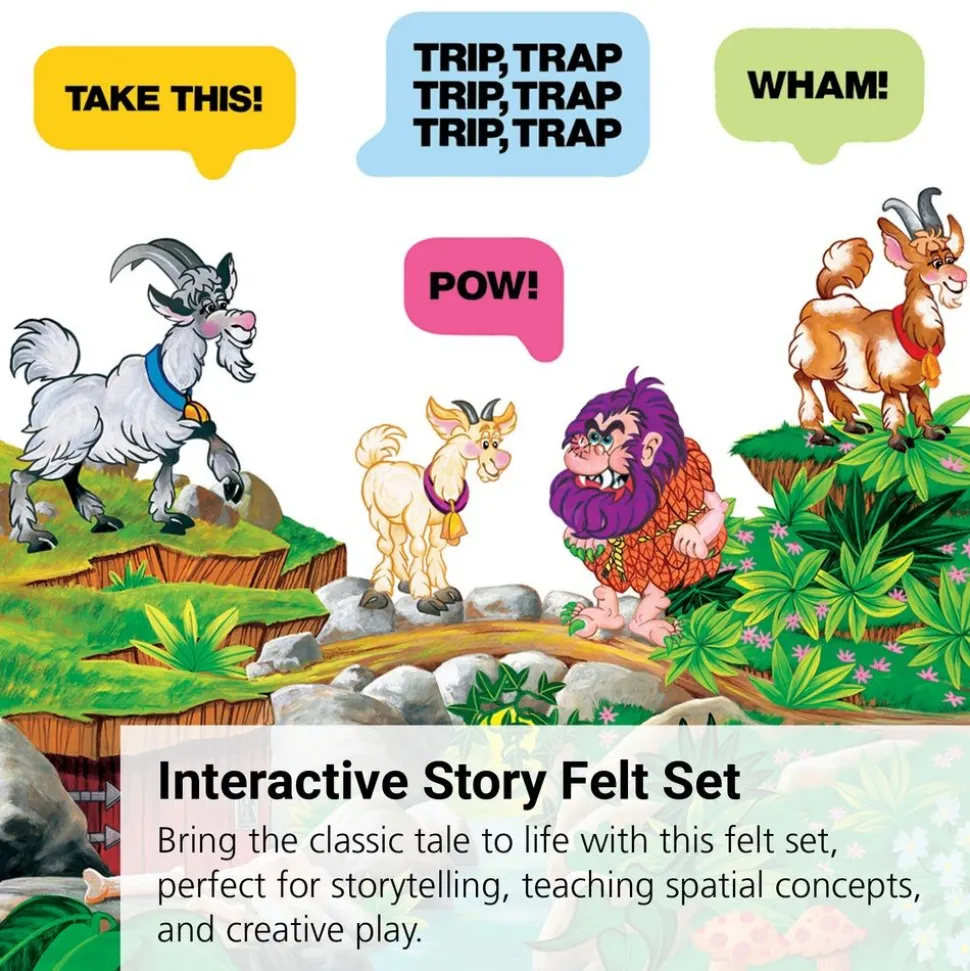 Three Billy Goats Gruff Felt Set