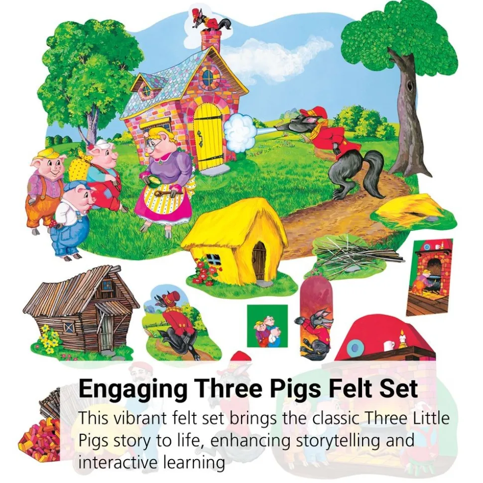 Three Little Pigs Felt Set