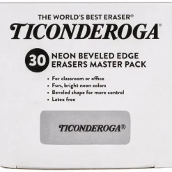Ticonderoga® Neon Erasers - Set of 30