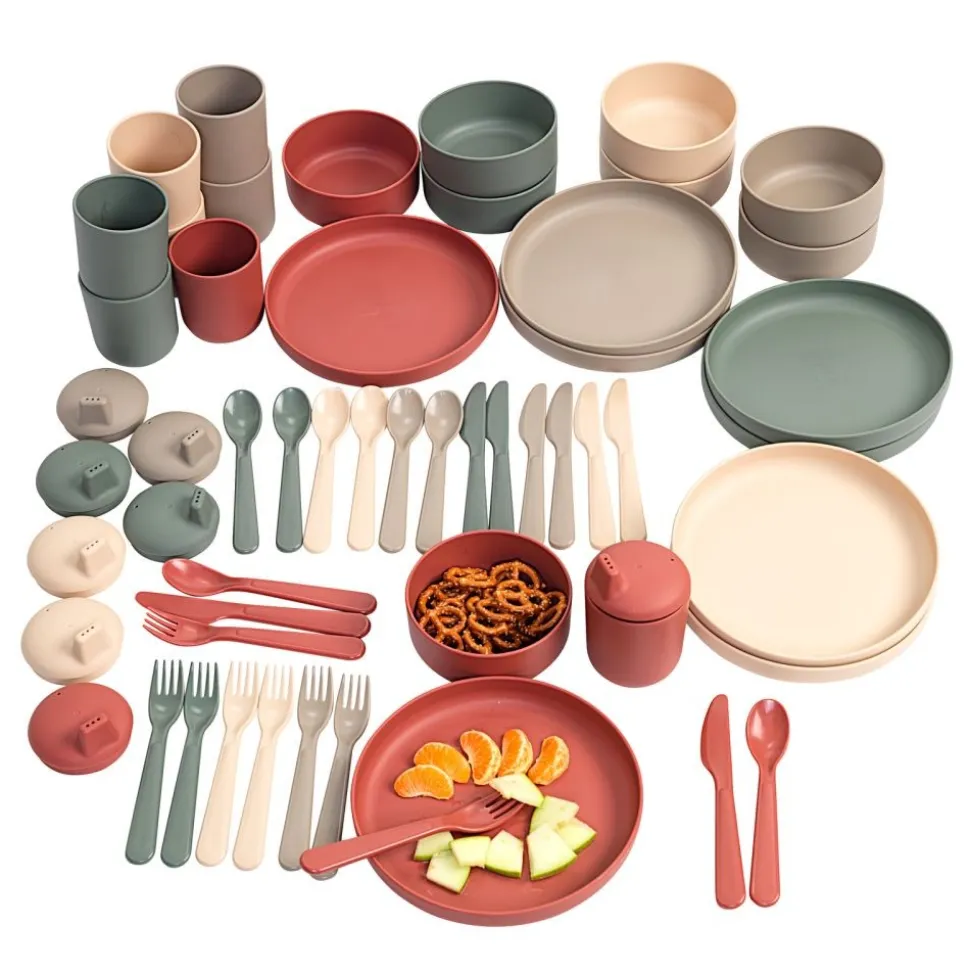 Tiny Bio-based Dinnertime Set for 8 - 56pcs