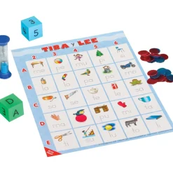 Tira y lee: Sílabas directas (Roll And Read: Spanish Direct Syllables) - 1 game