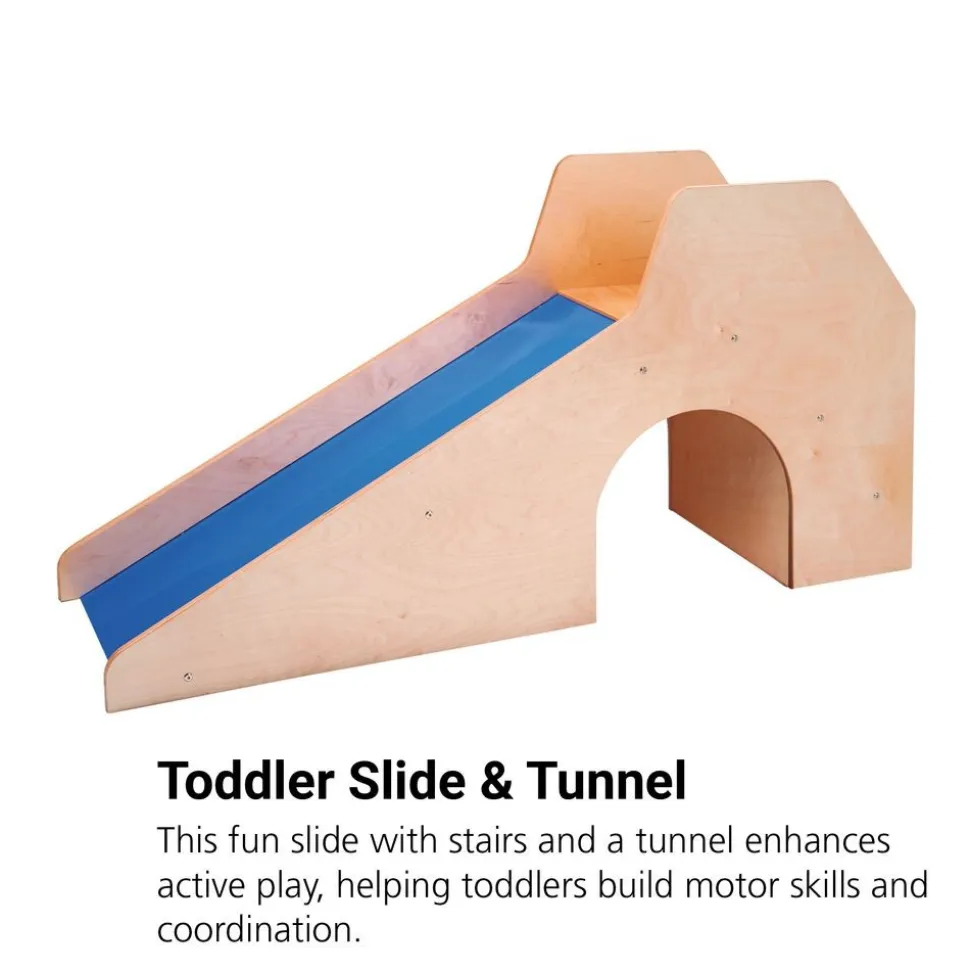 Toddler Slide with Stairs and Tunnel