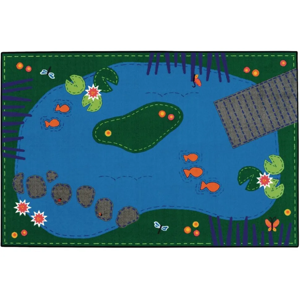 Tranquil Pond 4' x 6' Rectangle Kids Value Rug
