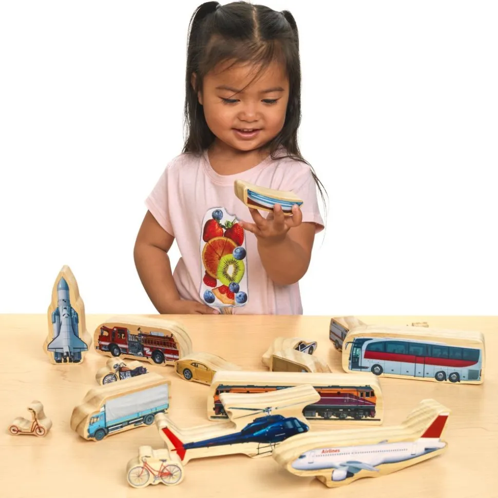 Transportation Wooden Photo Blocks- Set of 16