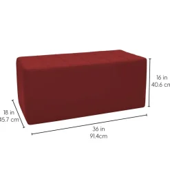 Tufted Rectangle Ottoman 16