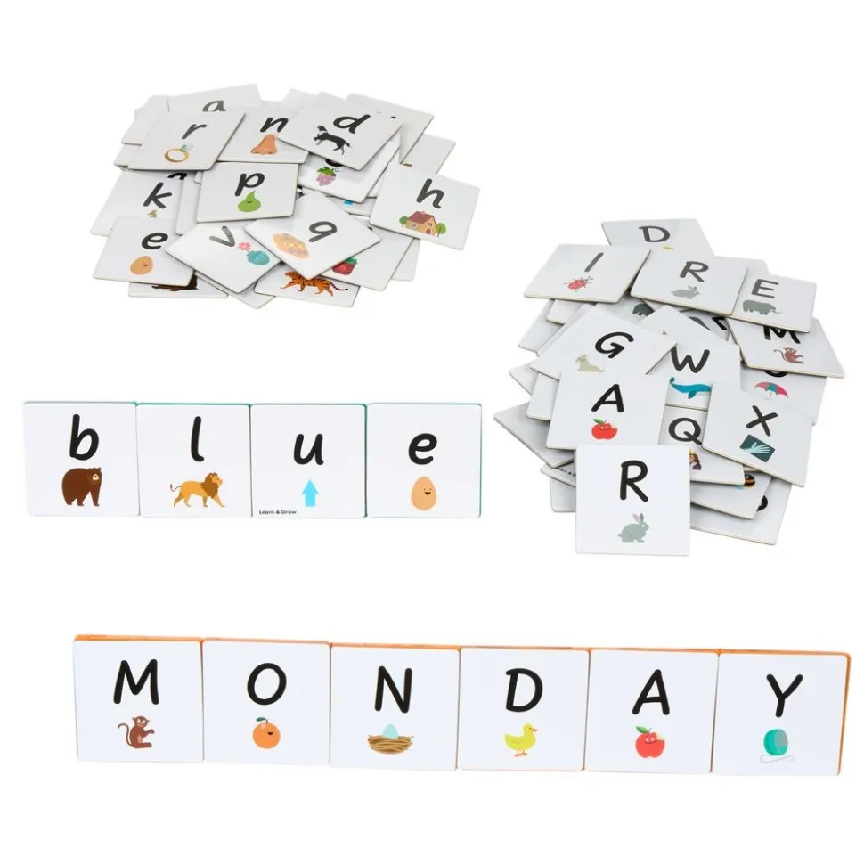 Uppercase & Lowercase Letter Tile Toppers Kit - 80pcs