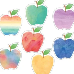 Watercolor Apples 6" Accents - Set of 30