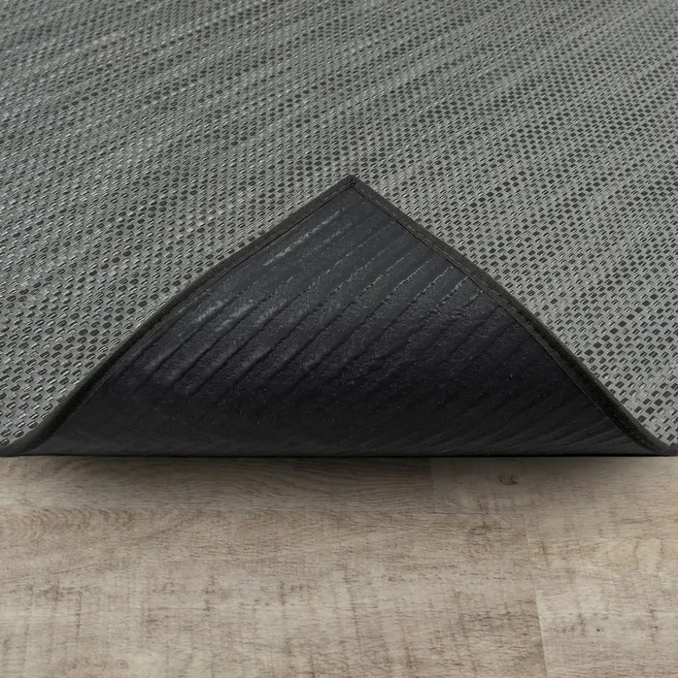 Water Mill 6' x 8'6" Indoor/Outdoor Rug in color Tungsten