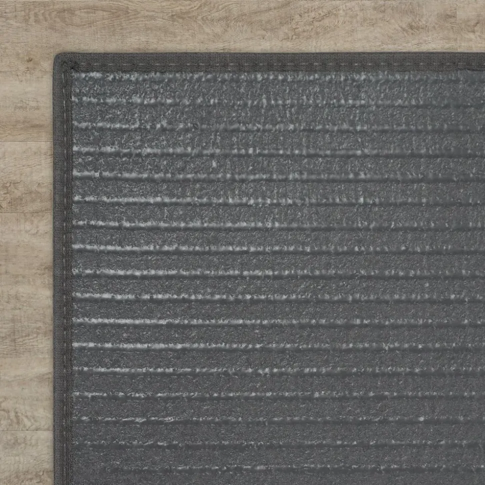 Water Mill 7'8" x 11" Indoor/Outdoor Rug in color Tungsten