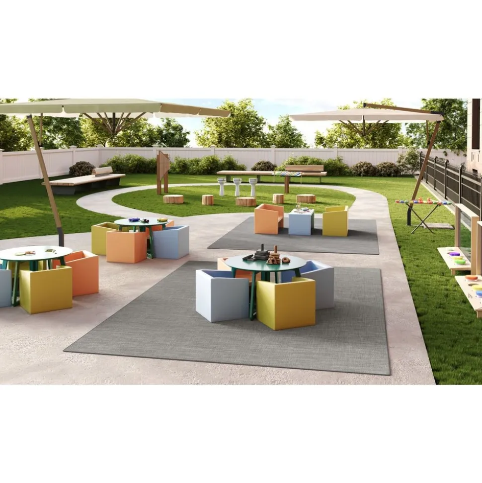Water Mill 4'3" x 6' Indoor/Outdoor Rug in color Haze