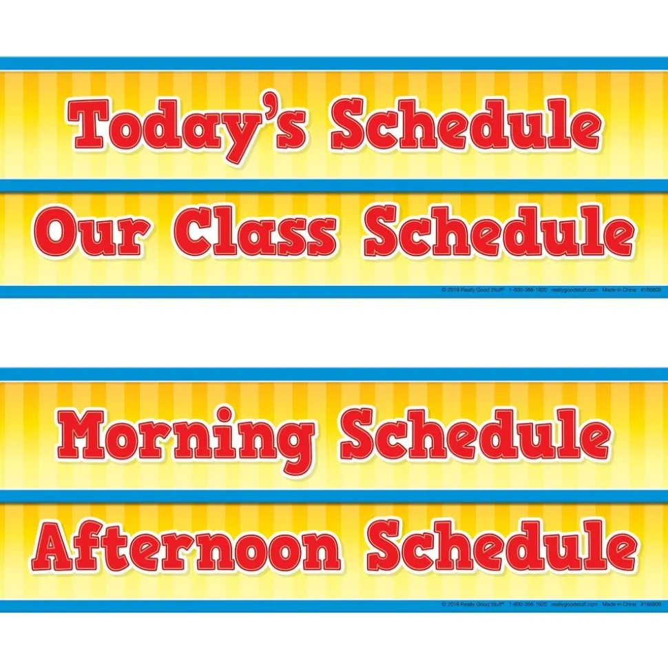 Whole-Class Visual Schedule Pocket Chart Refill Cards