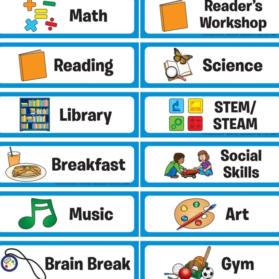 Whole-Class Visual Schedule Pocket Chart? & Cards