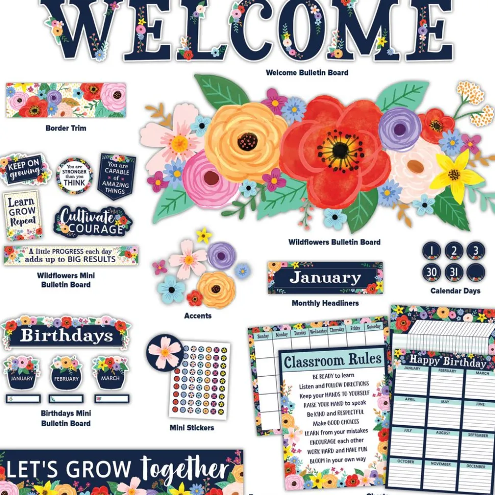 Wildflowers Classroom Décor Set