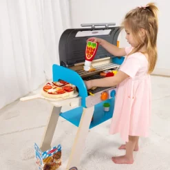 Wooden Deluxe Barbecue Grill, Smoker and Pizza Oven