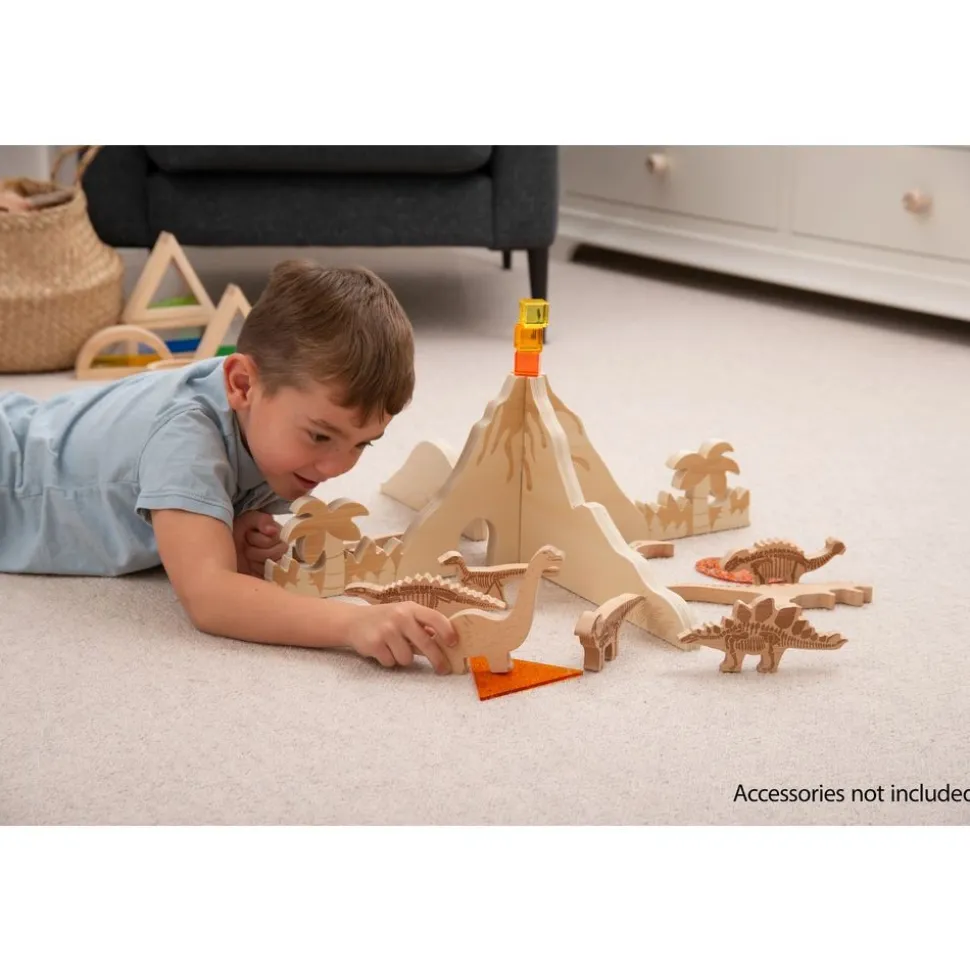 Wooden Dinosaur Blocks - 10pcs