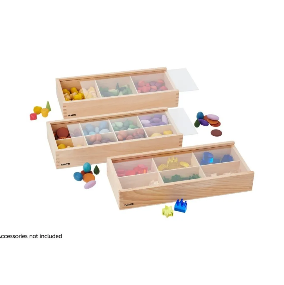 Wooden Discovery Boxes - Set of 3