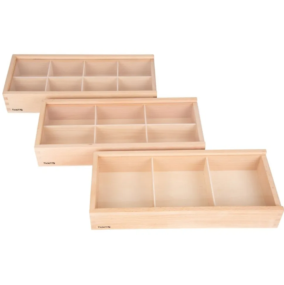 Wooden Discovery Boxes - Set of 3