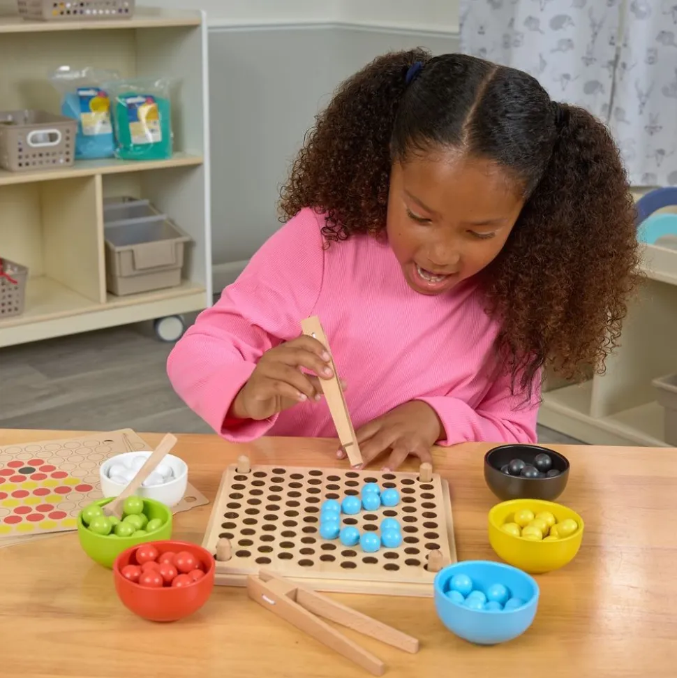 Wooden Fine Motor Pattern Balls - 132 pcs