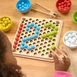 Wooden Fine Motor Pattern Balls - 132 pcs