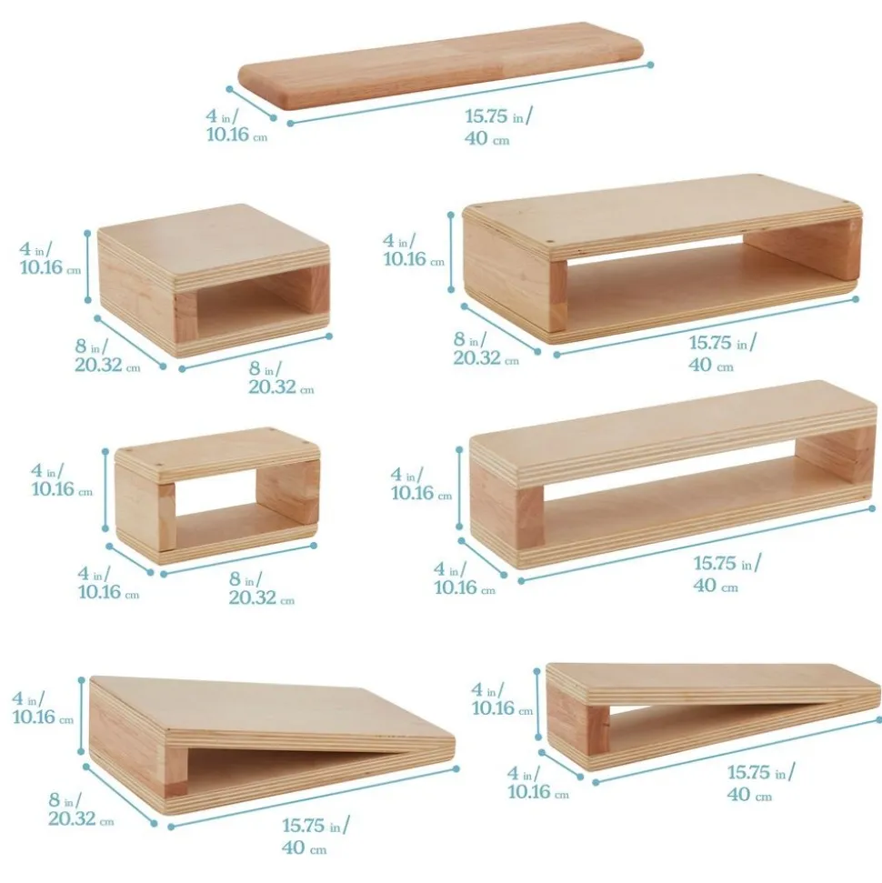 Wooden Hollow Blocks 18-Piece Set - Natural