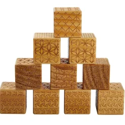 Wooden Pattern Bricks, 10pk