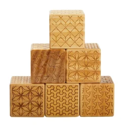 Wooden Pattern Bricks, 10pk