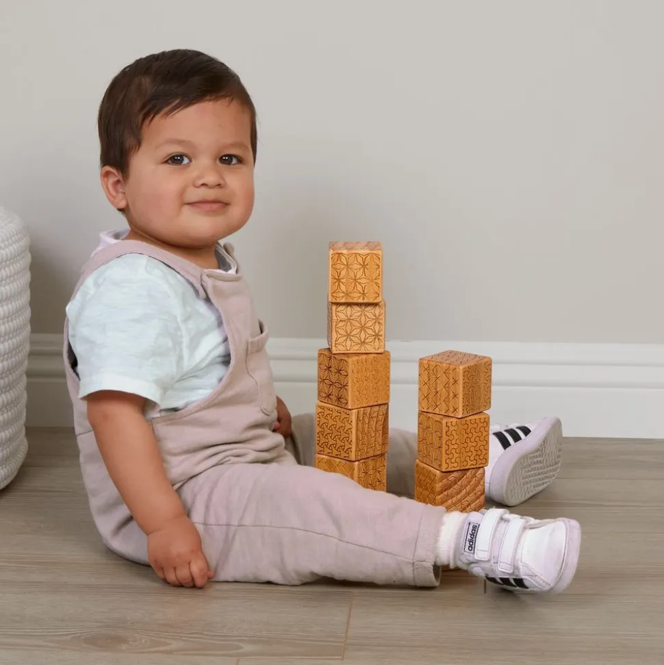 Wooden Pattern Bricks, 10pk