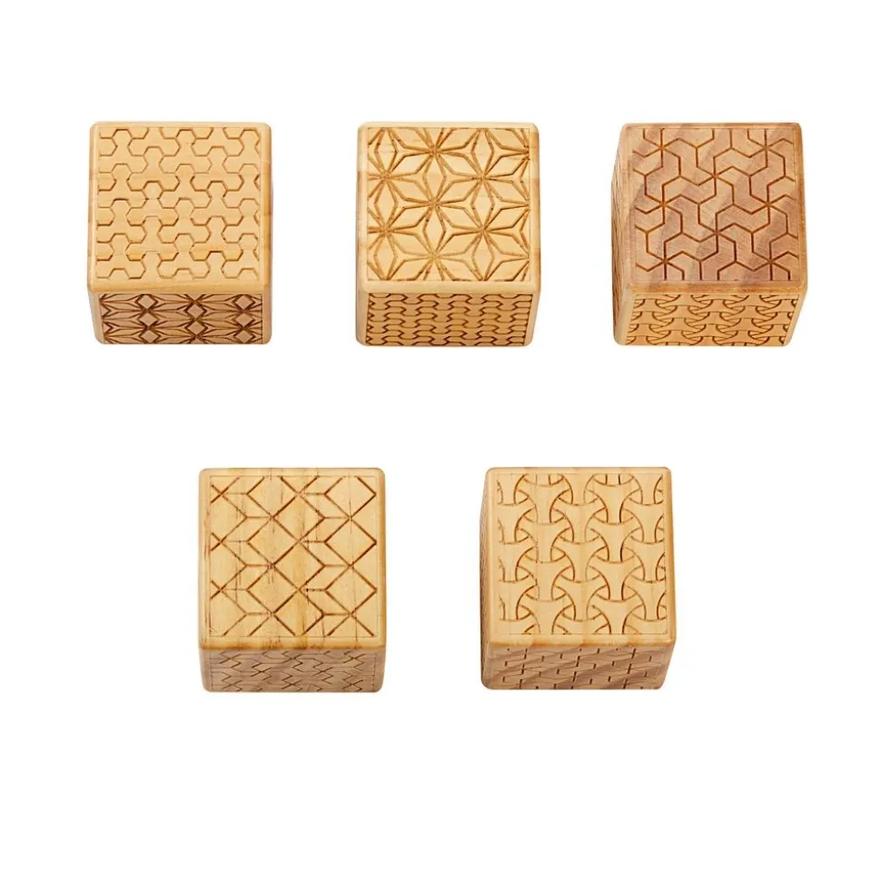Wooden Pattern Bricks, 10pk