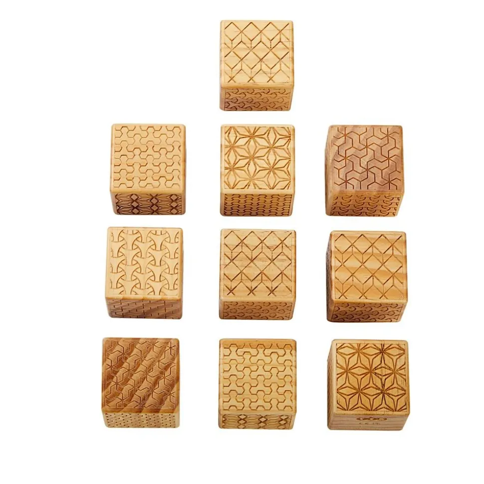 Wooden Pattern Bricks, 10pk